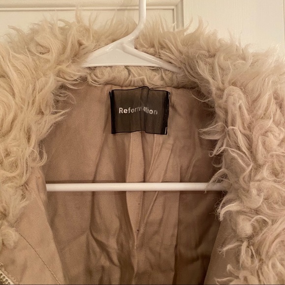 Reformation Freddie Faux Fur Bomber Jacket - Picture 3 of 5